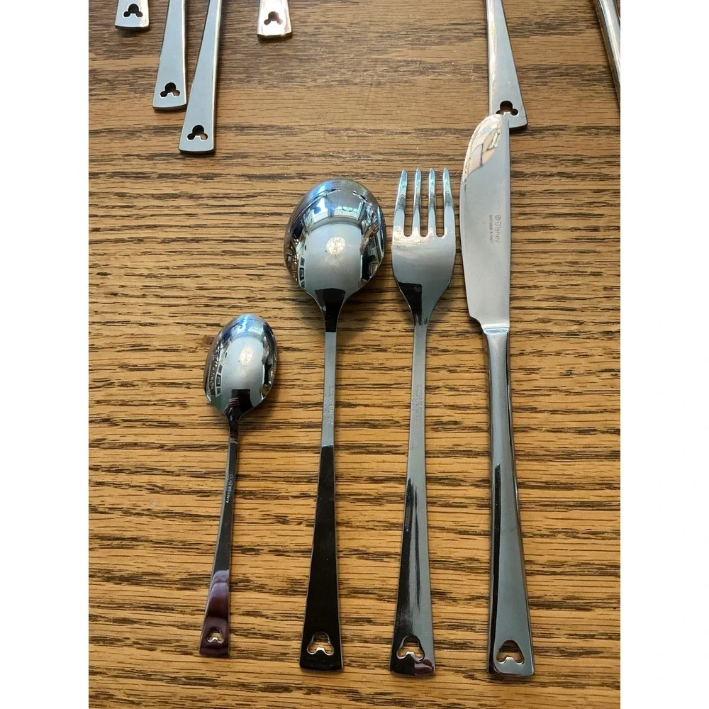 Disney Eme Albert 18/10 Stainless Steel Flatware Set 24pc Mickey Mouse Italy